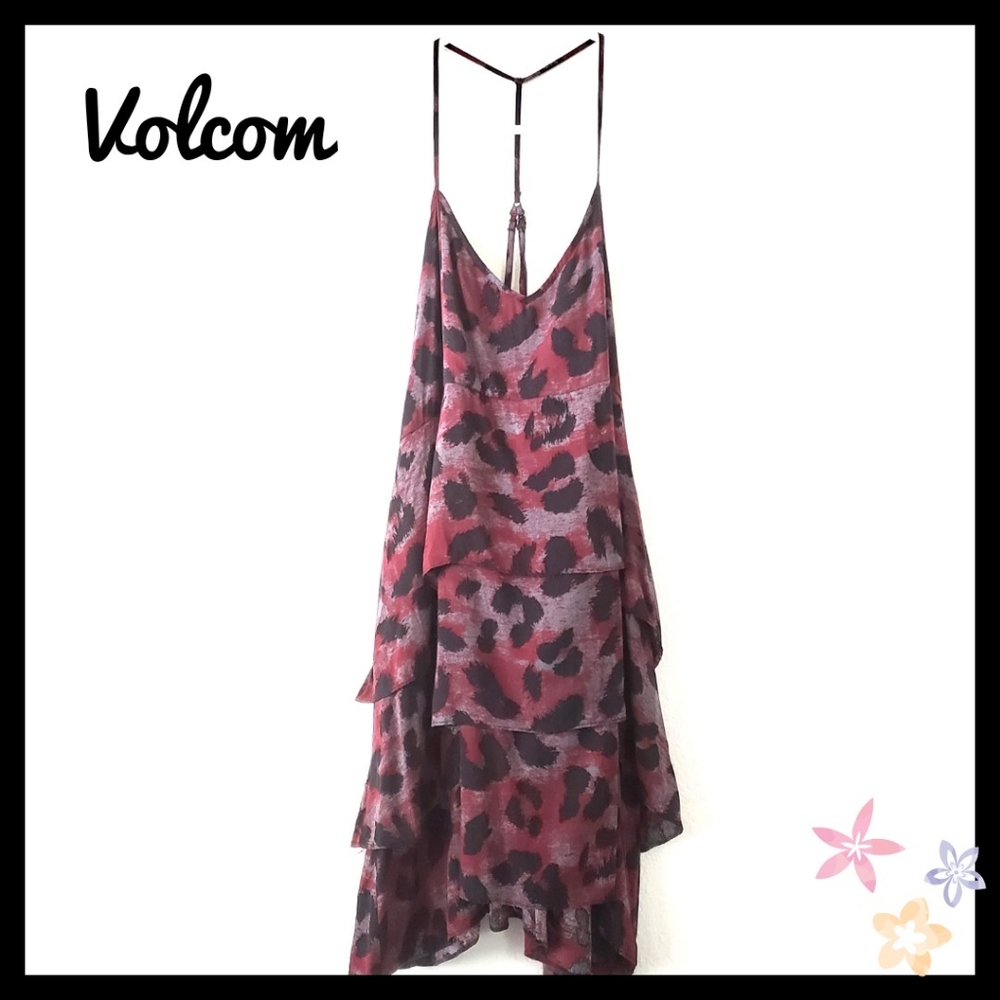 $  3/$15 Volcom:Size:S/P/10: Animal Print Ditsy Dress